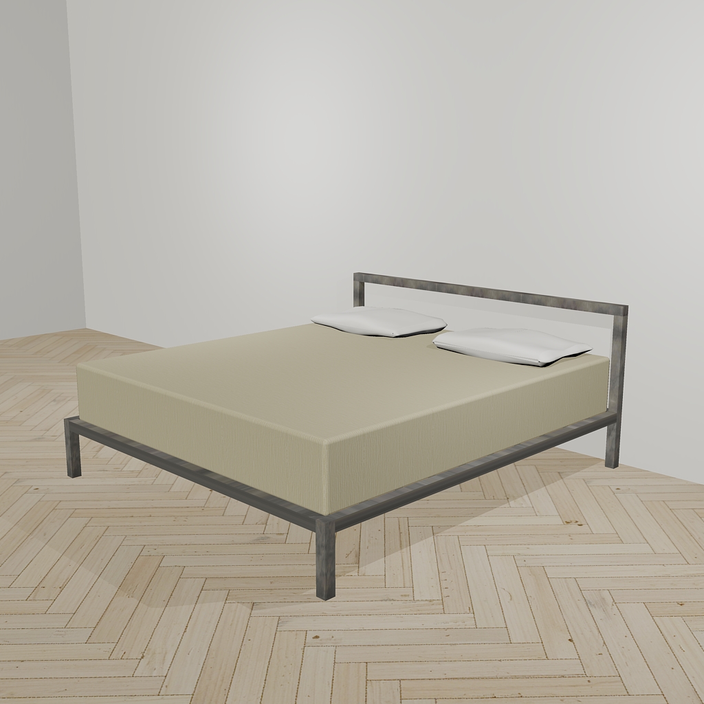 Cama de diseño minimalista Luca Perlini