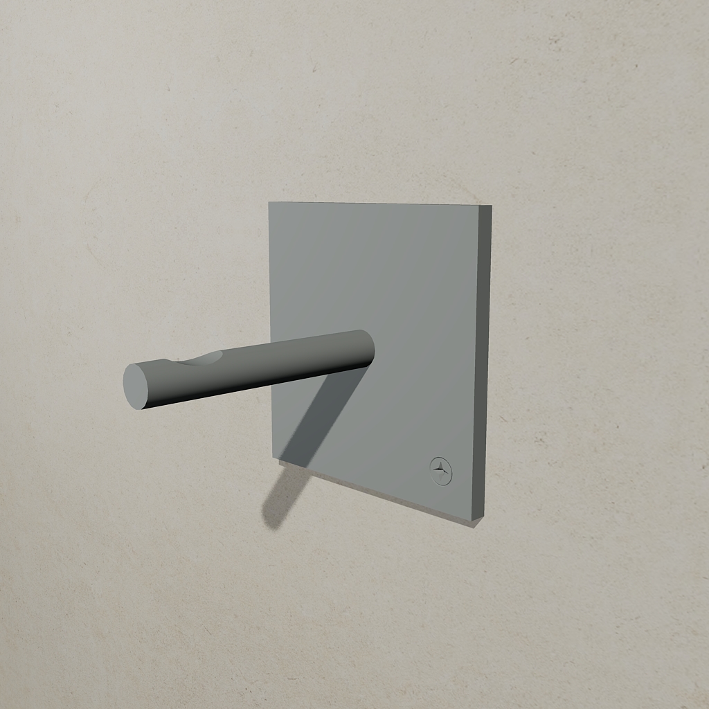 Coat hanger lacquered gray RAL7012