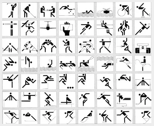 Otl Aicher's pictograms for the Munich 1972 Olympics