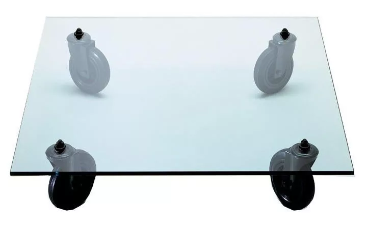 Table with wheels by Gae Aulenti for FontanaArte