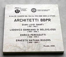 The BBPR studio plaque in Milan