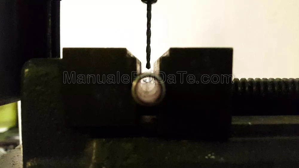 Drilling the aluminium tube